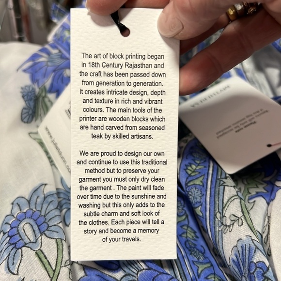 Juliet Dunn NWT Floral Mini Cotton Shirt Dress with Slip 1(4/6) - Picture 13 of 16